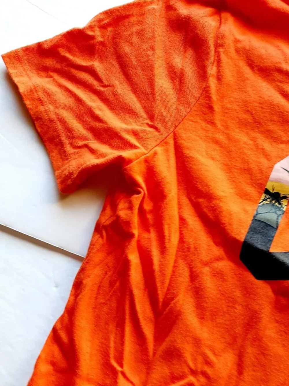 Gap Boys T-Shirt Dinosaur Orange Short Sleeve Logo XXL 14-16